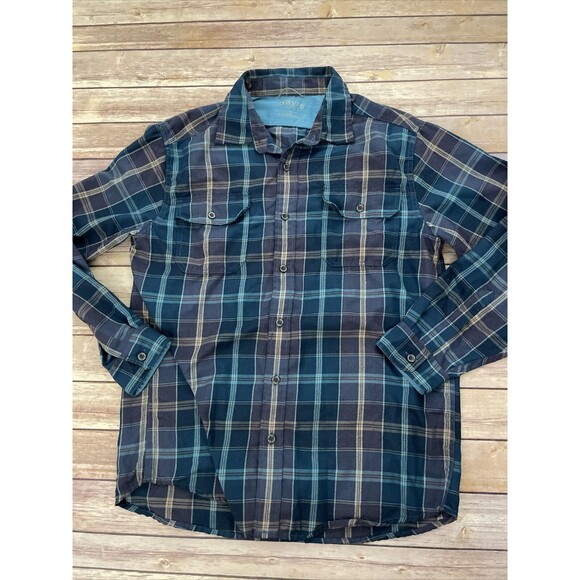 Orvis Large Classics Collection Blue Green Plaid Long Sleeve Button Up Shirt - Picture 1 of 6